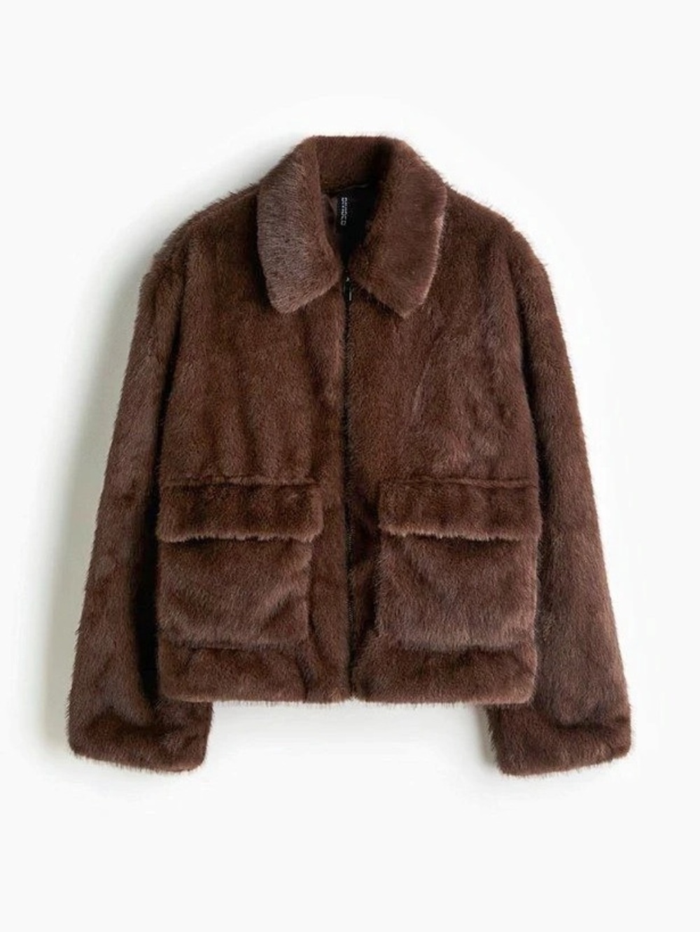 H&M Faux Fur Jacket Brown Teddy Jacket